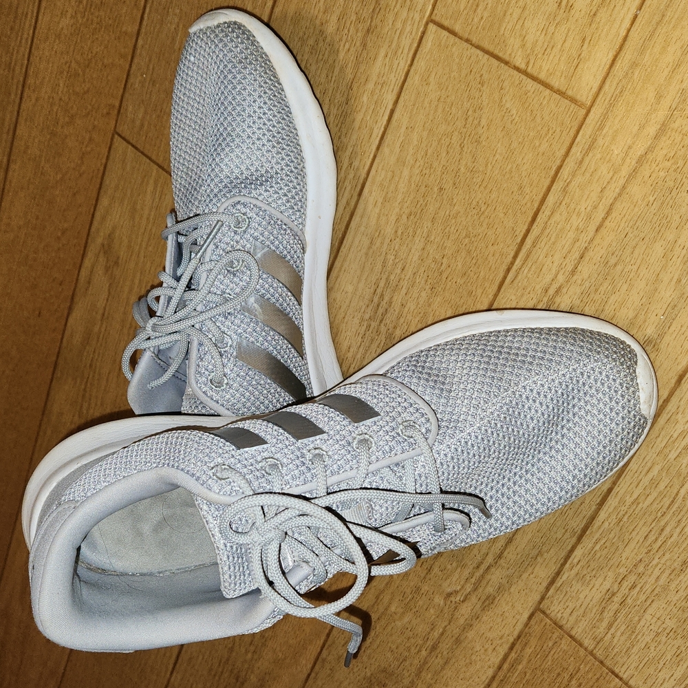 Womens gray Adidas tennis shoes